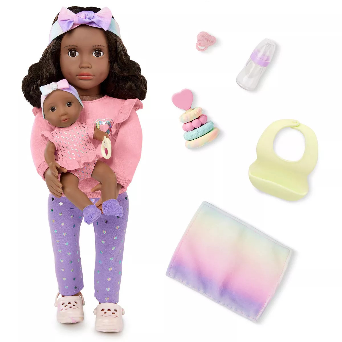 Our Generation Tayla & Shae 18" Babysitter Doll & Baby Doll Sister with Accessories Playset | Target