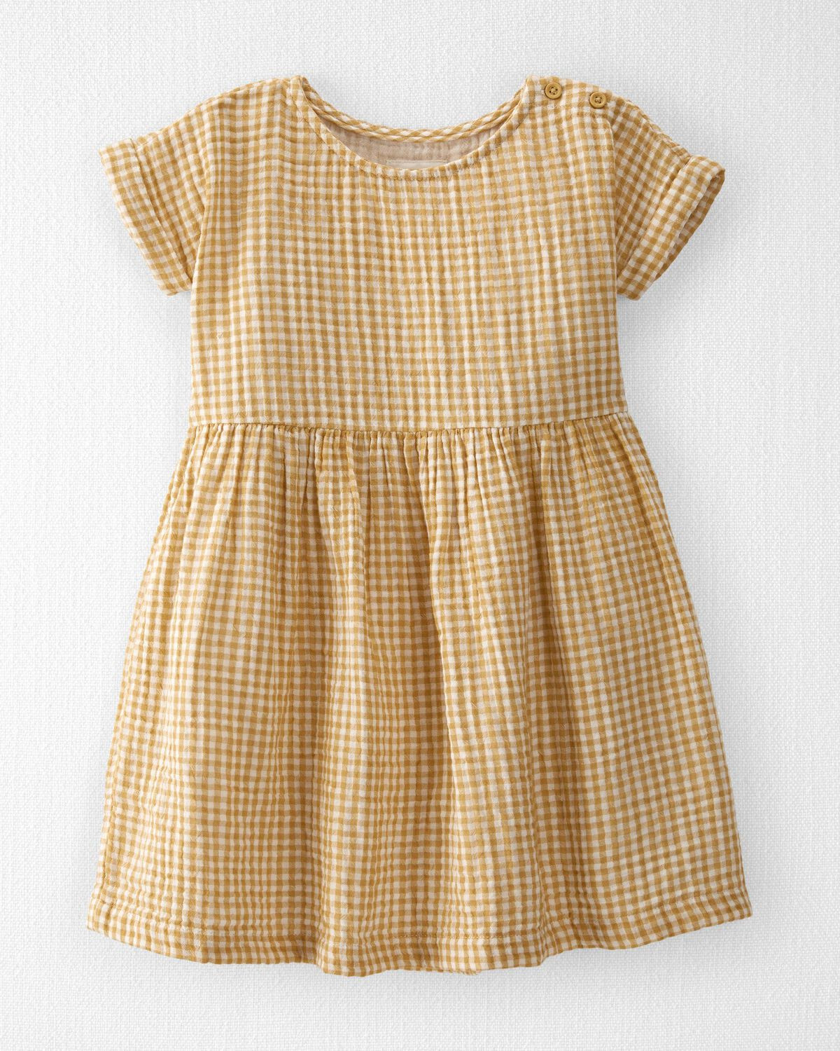 Ochre Toddler Organic Cotton Gauze Dress | carters.com | Carter's