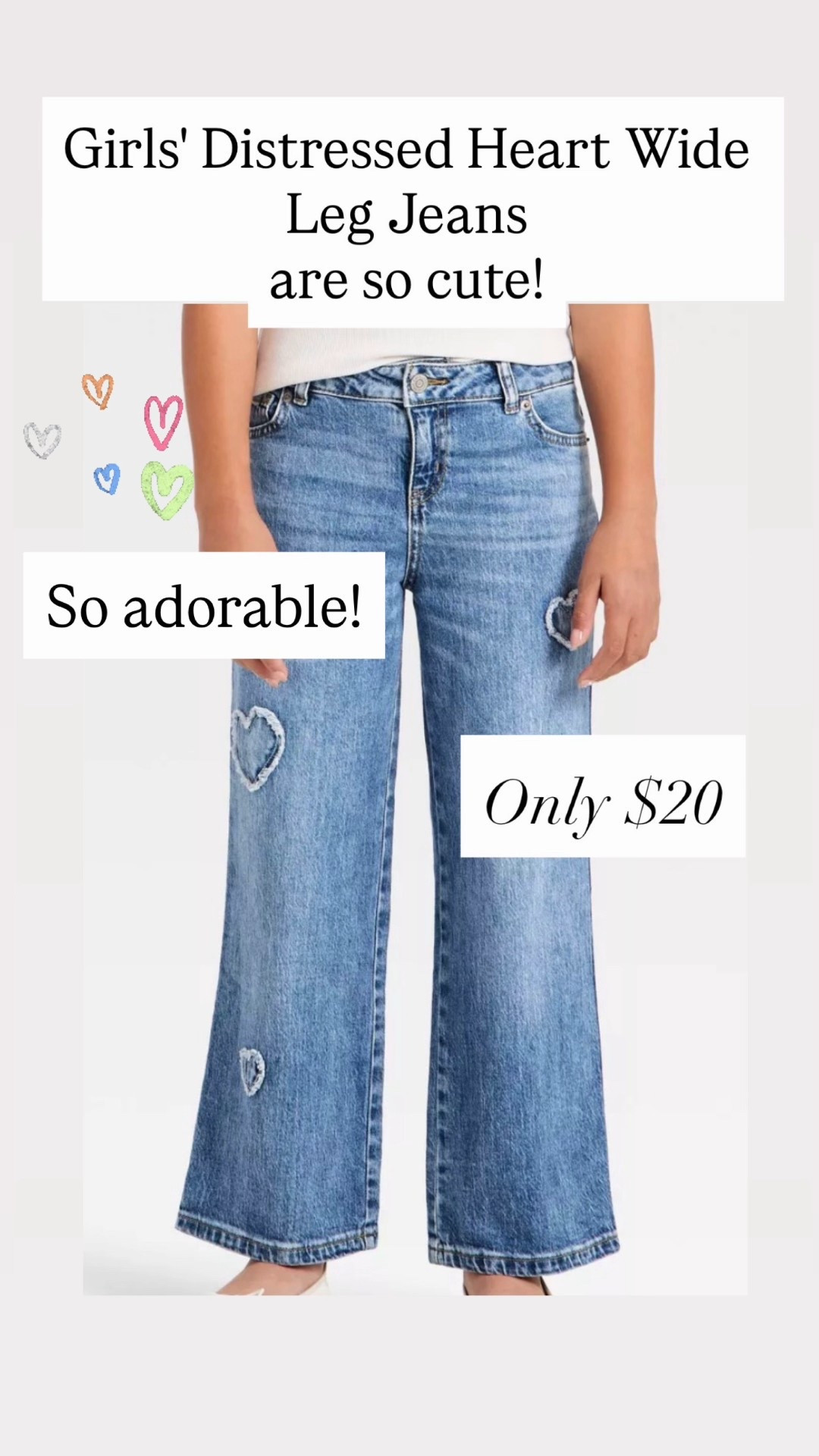 Cutest heart jeans for girls 🩷💜

#LTKKids