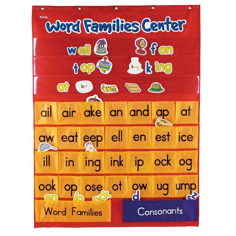 Learning Resources Word Families and Rhyming Center Pocket Chart | Walmart (US)