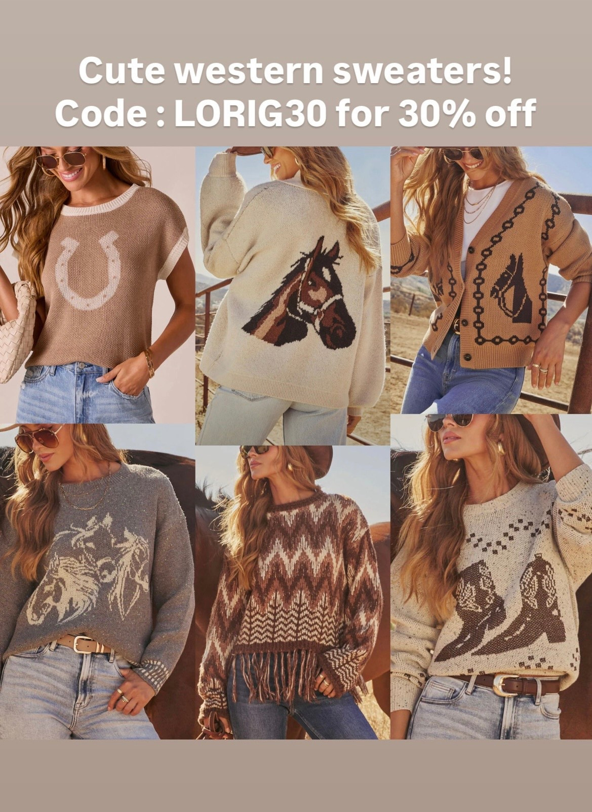 Cute western style cardigans and sweaters! Code LORIG30 

#LTKFallSale #LTKStyleTip #LTKSeasonal