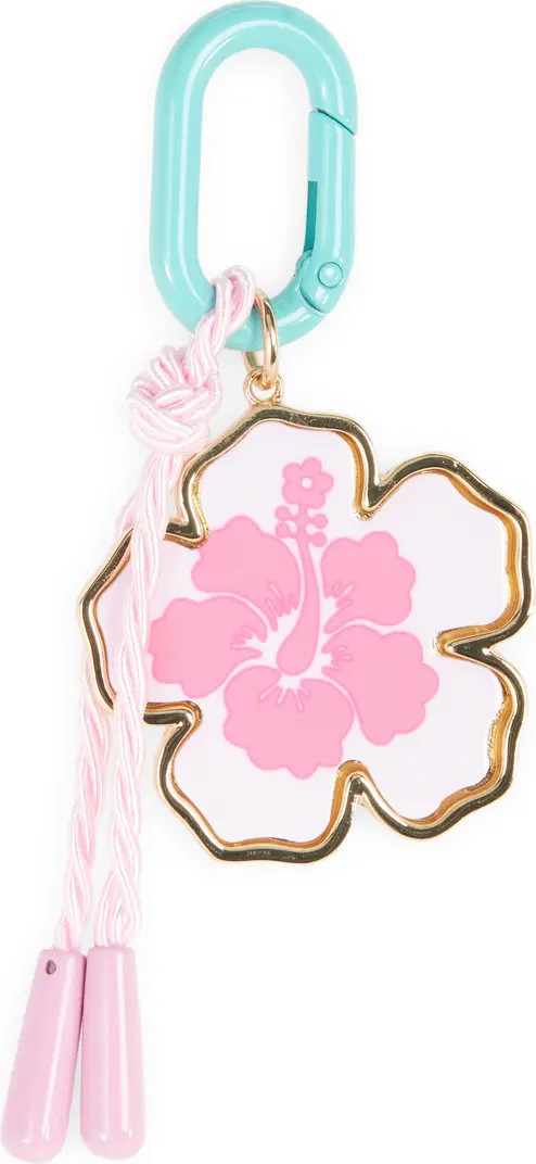 Leith Painted Hibiscus Carabiner Clip Bag Charm | Nordstromrack | Nordstrom Rack