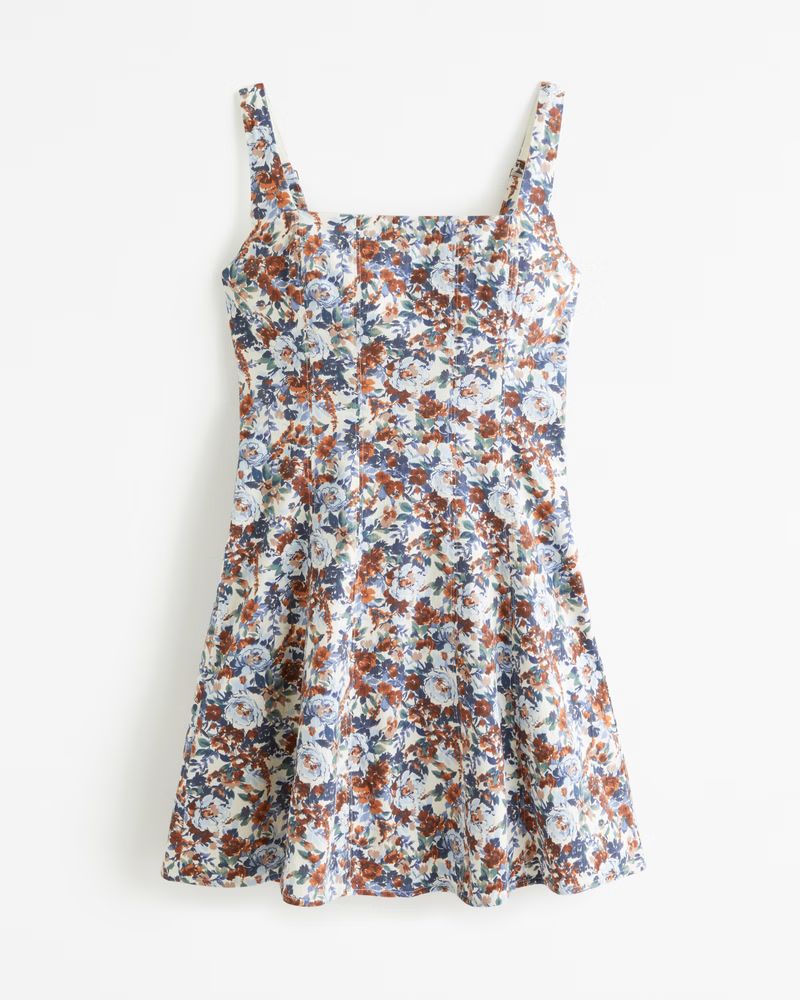 Women's Stretch Cotton A-Line Mini Dress | Women's New Arrivals | Abercrombie.com | Abercrombie & Fitch (US)