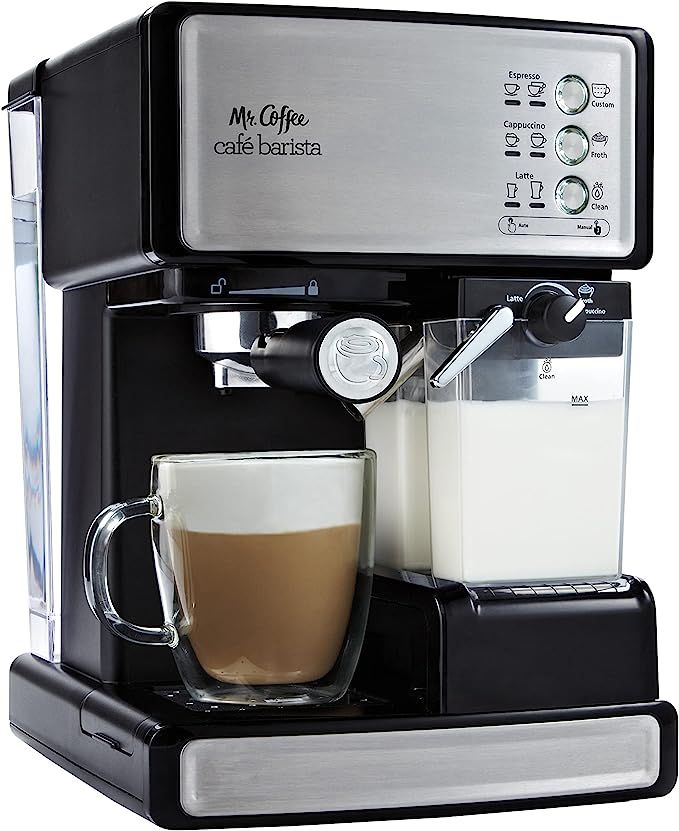 Mr. Coffee Espresso and Cappuccino Machine, Programmable Coffee Maker with Automatic Milk Frother... | Amazon (US)