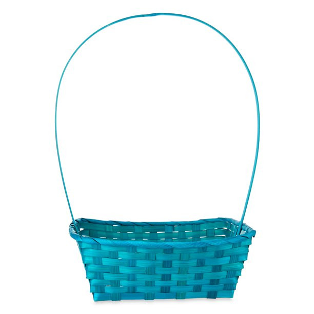 Way To Celebrate Large Square Teal Bamboo Easter Basket | Walmart (US)