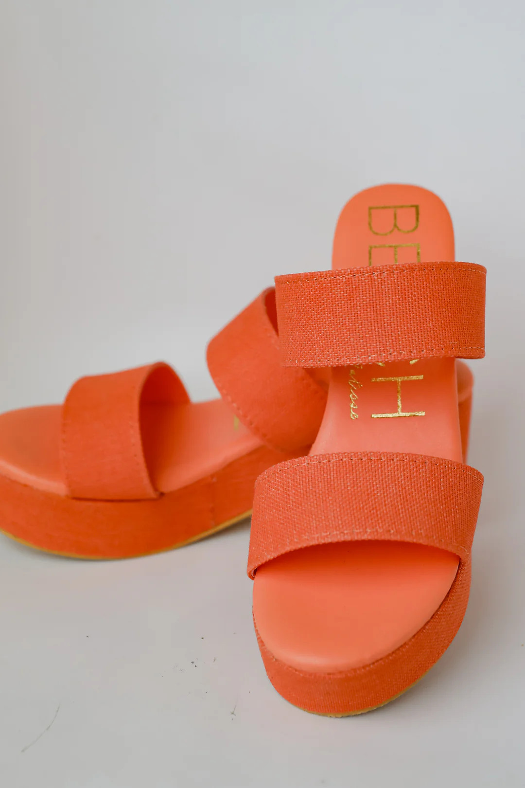 FINAL SALE - Ocean Avenue Orange Platform Espadrilles | Dress Up