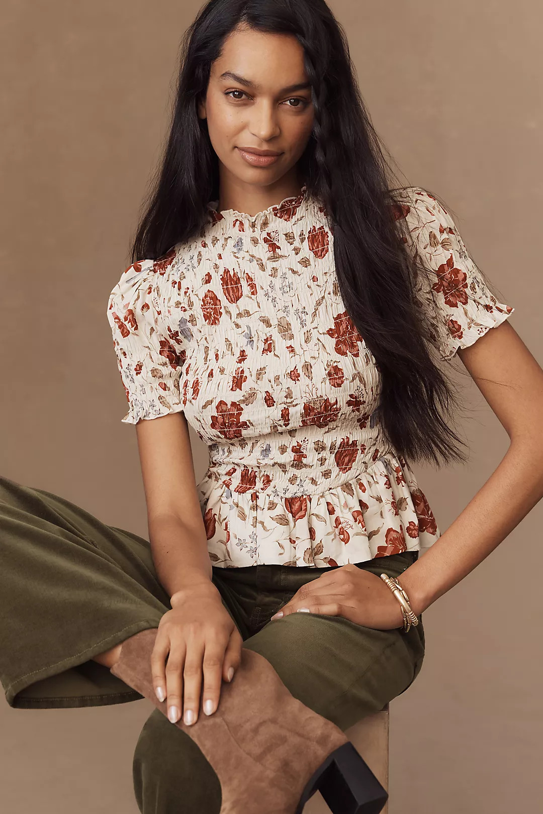 Reformation Smocked Top | Anthropologie (US)