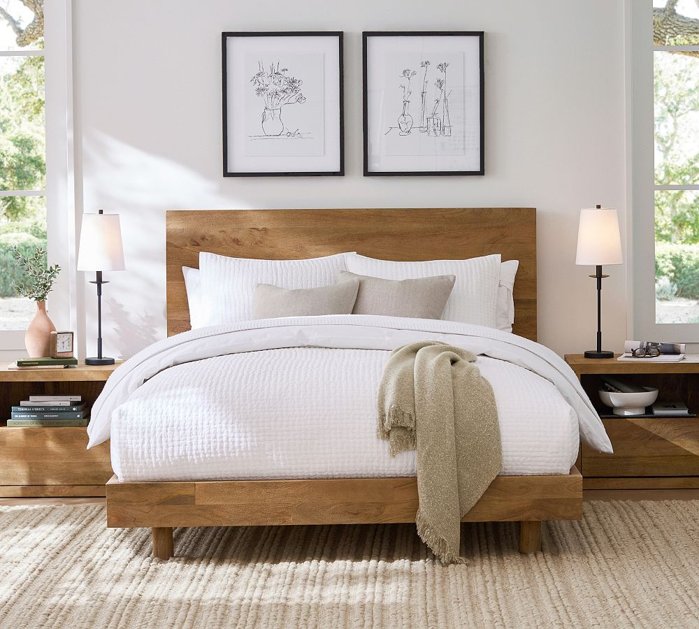 Pick-Stitch Handcrafted Cotton Linen Quilt | Pottery Barn (US)