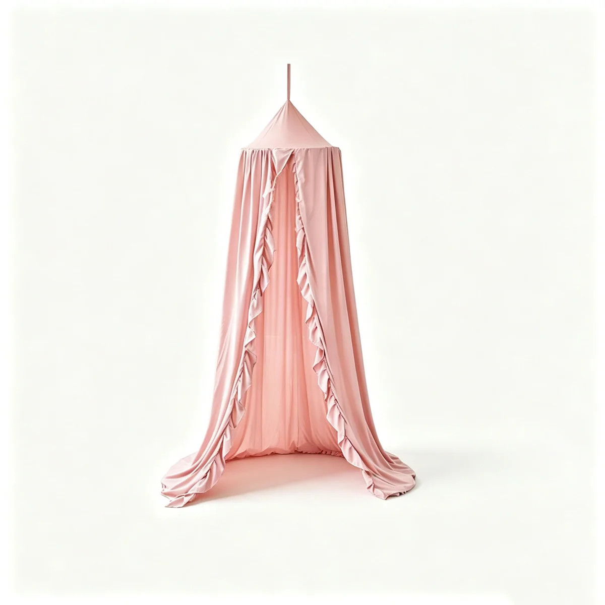 Fairmont Park Bed Canopy for Girls with Ruffled,Princess Round Dome Children (Beige Pink) | Wayfa... | Wayfair UK
