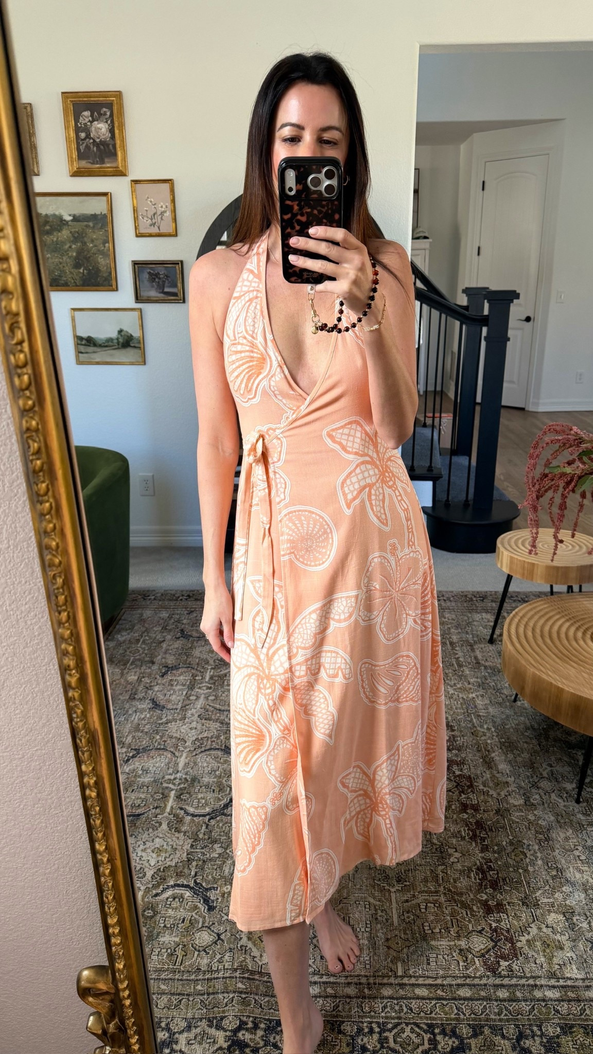 This stunning wrap dress is perfect for a beach vacation and will look even better when I have a tan! 😆 I am wearing an xs and it fits great! 

#LTKootd #LTKTravel #LTKTall