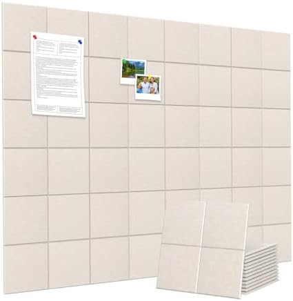 Large Cork Board Alternative 48" X 36" Bulletin Board - 12 Pack Removable Felt Wall Tiles, with 3... | Amazon (CA)