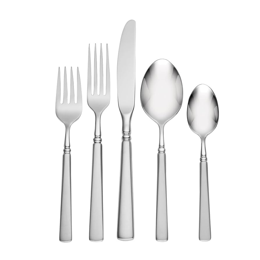 Oneida 2624020A Satin Easton 20-Piece Fine Flatware Set, Service For 4, Satin Finish Handles | Amazon (US)