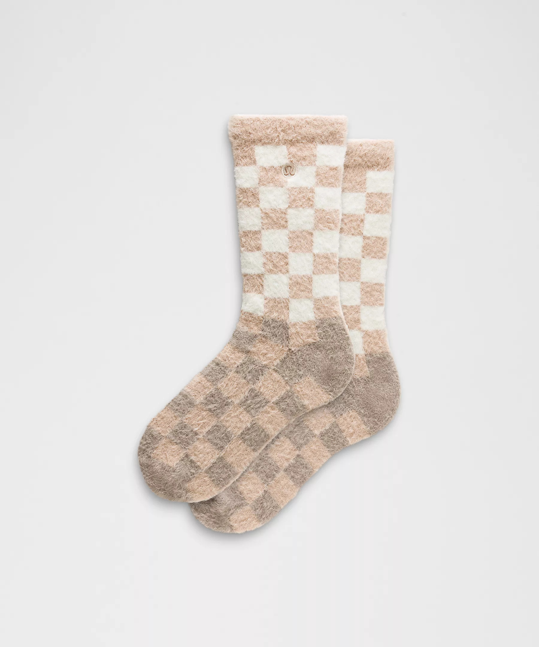 Unisex Fuzzy Checkered Crew Socks | Lululemon (US)