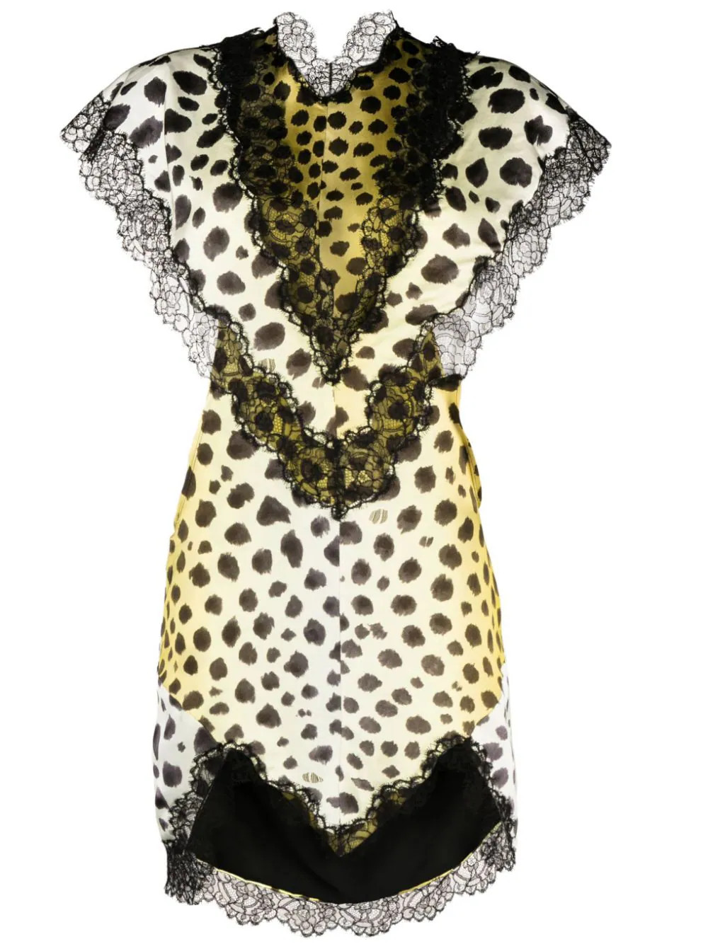 The Attico Jace cheetah-print minidress - Yellow | Farfetch Global