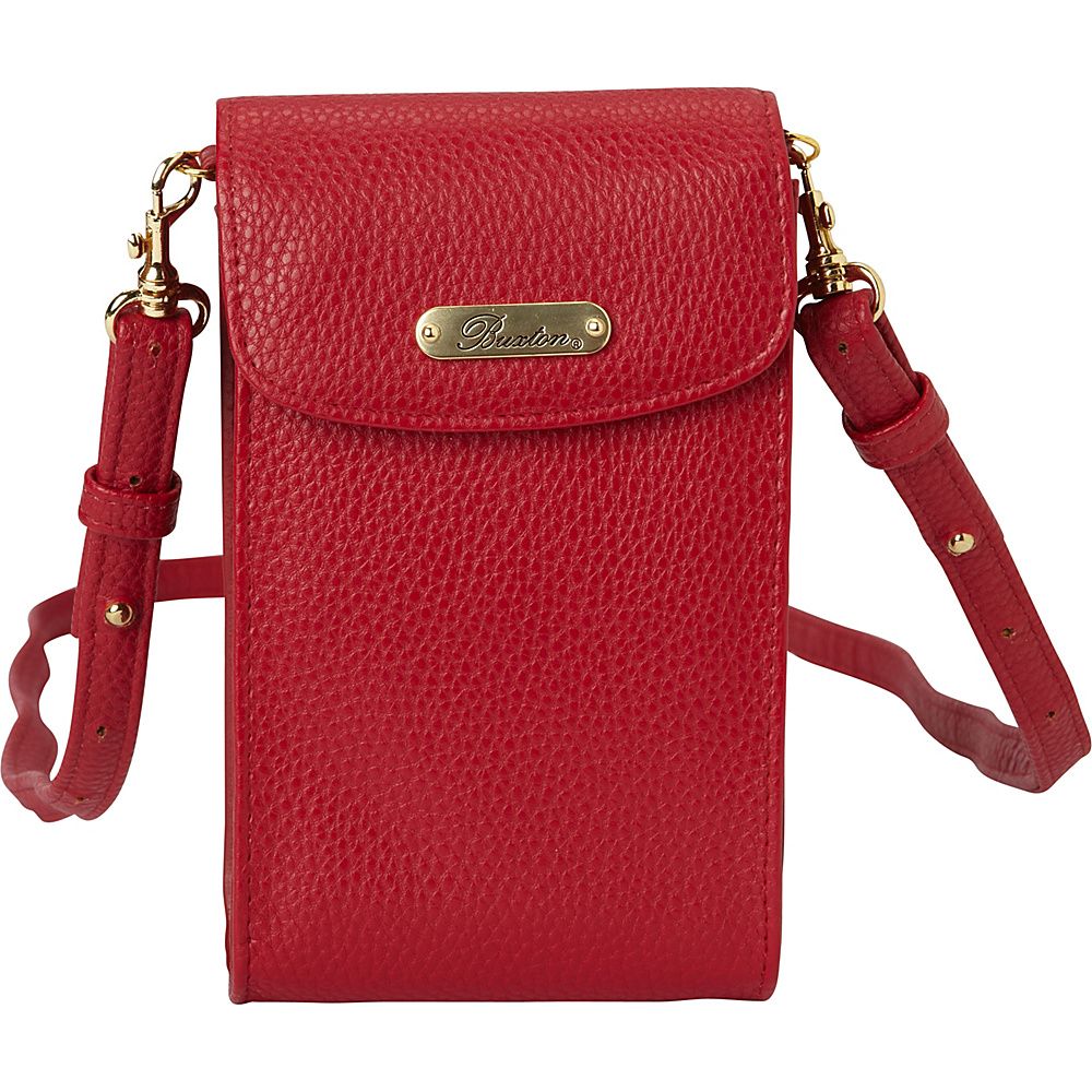 Buxton Pebble Cell Phone Crossbody Red - Buxton Manmade Handbags | eBags