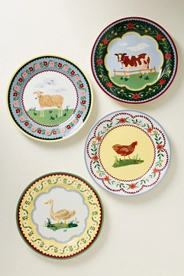 Rifle Paper Co. Home Sweet Home Porcelain Dessert Plates, Set of 4 | Anthropologie (US)