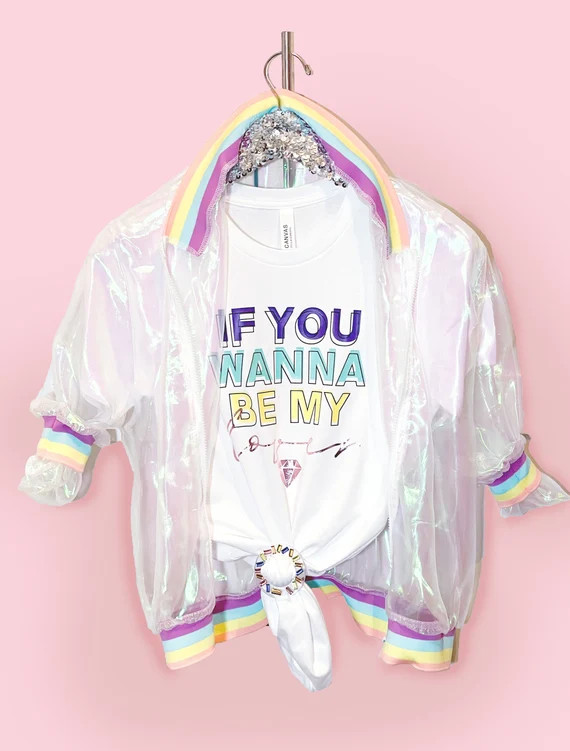 Bachelorette Party Outfit. Retro Translucent Bomber Jacket. If | Etsy | Etsy (US)