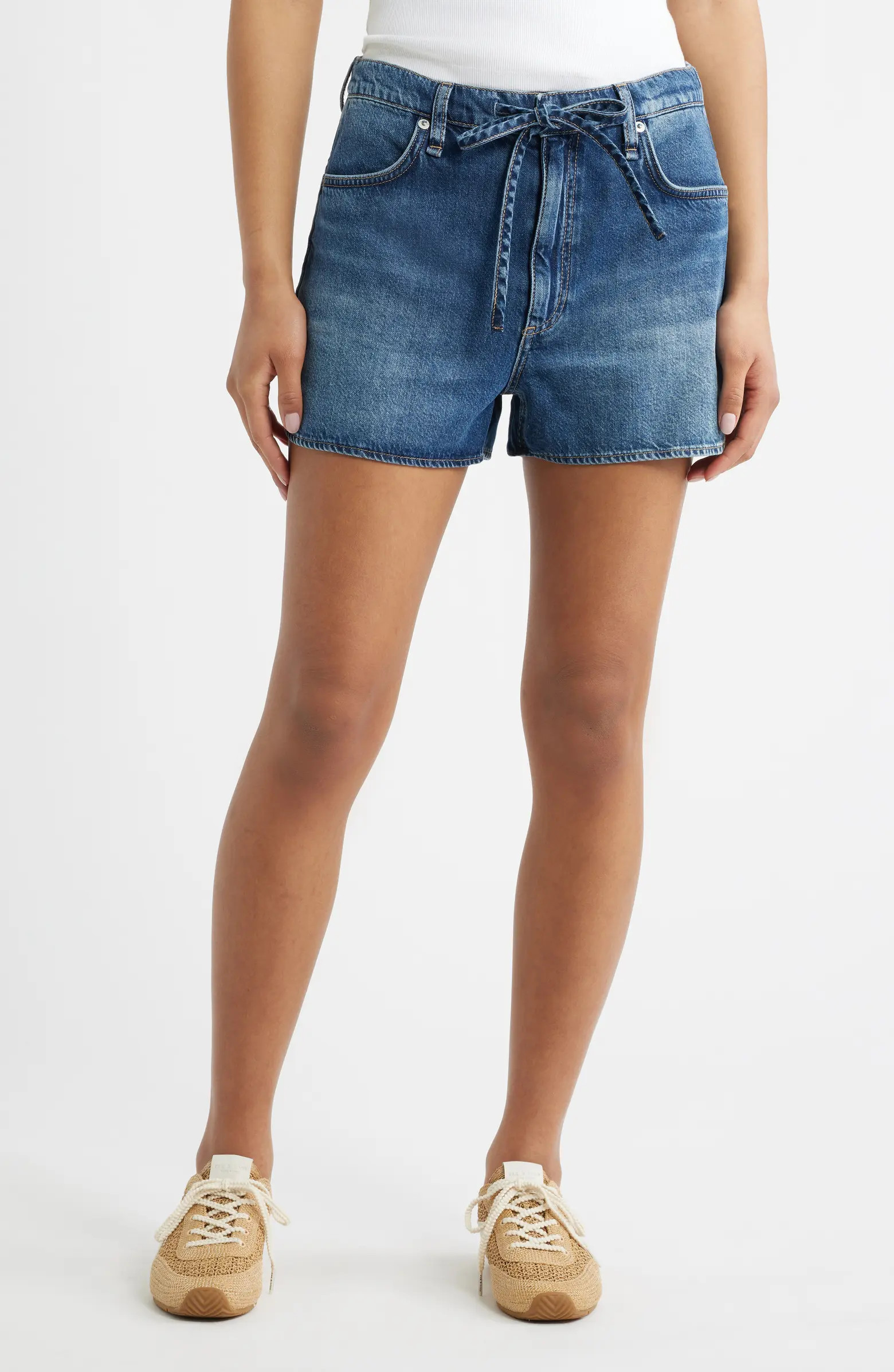 rag & bone Ultra Featherweight Nolan Drawstring Denim Shorts | Nordstrom | Nordstrom