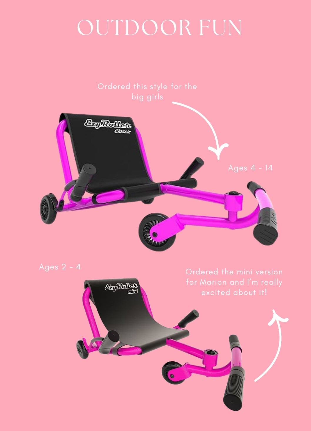 Ordered the mini for Marion and the Classic for the big girls! They are going to love 💓