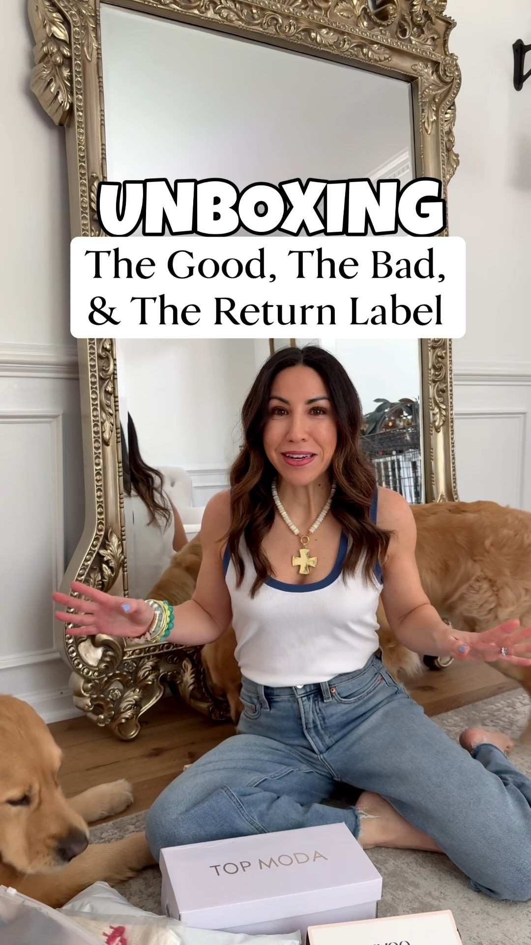 Come unbox some of my weekly orders with me. That set towards the end and those last sandals that got delivered as I was filming this - super excited about those! 

Flag sweaters, small. Lace pants small. Aerie tee small. Aerie pants small short. Sandals TTS. Lipstick color antique rose. Strapless bra, TTS. Jewelry code HOUSEOFLEO20. ￼

#LTKOver40 #LTKSaleAlert #LTKPetite