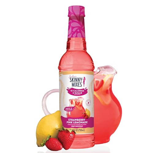 Jordan's Skinny Mixes Sugar Free Syrup, Strawberry Lemonade Flavor, Flavored Water Enhancer, Drink Mix for Ice Tea, Lemonade & More, Zero Calorie Flavoring, Keto Friendly, 25.4 Fl Oz, 1 Pack | Amazon (US)