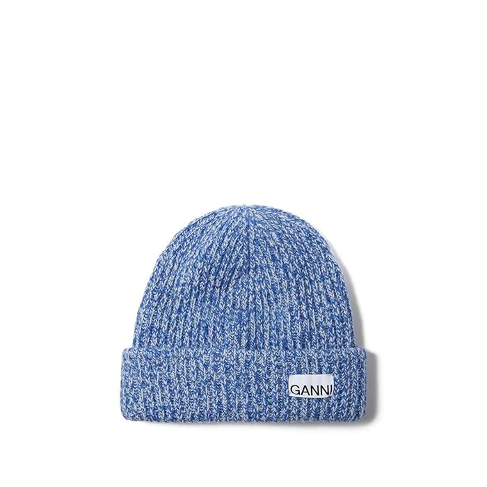 GANNI Women's Structured Rib Beanie (Nautical Blue) | Zappos