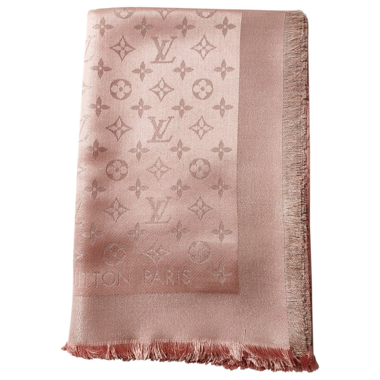 Louis Vuitton Châle Monogram shine Pink Silk Scarves | Vestiaire Collective (Global)