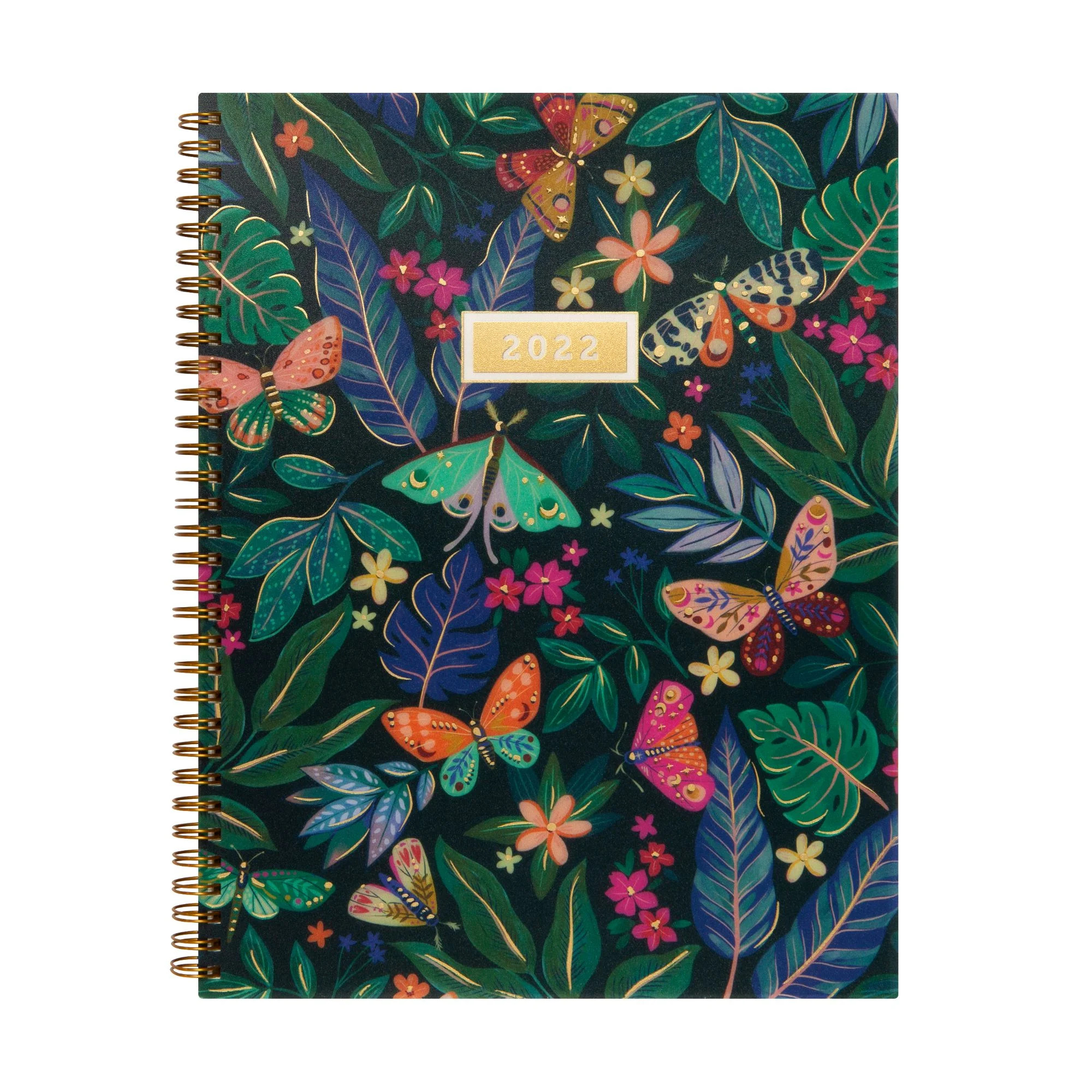 2022 Mintgreen Weekly/Monthly Spiral Planner, 9" x 11", Butterfly - Walmart.com | Walmart (US)