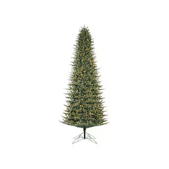 GE 12-ft Montana fir Pre-lit Artificial Christmas Tree with White LED Lights | Lowe's