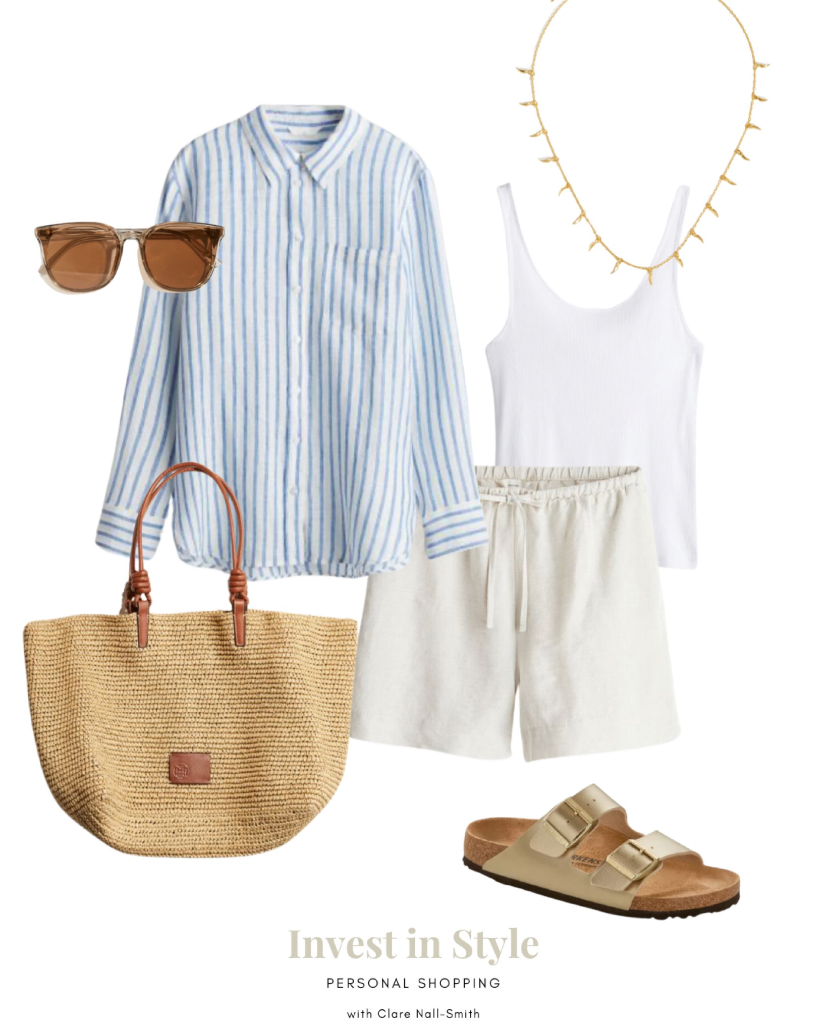 Summer holiday outfit 
Wear the shirt open with the cuffs turned back for a light layer. 

#LTKtravel #LTKuk #LTKsummer