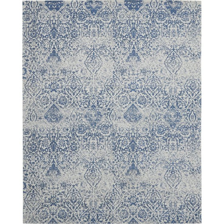 Nourison Damask Ivory/Navy Area Rug DAS06 | Target