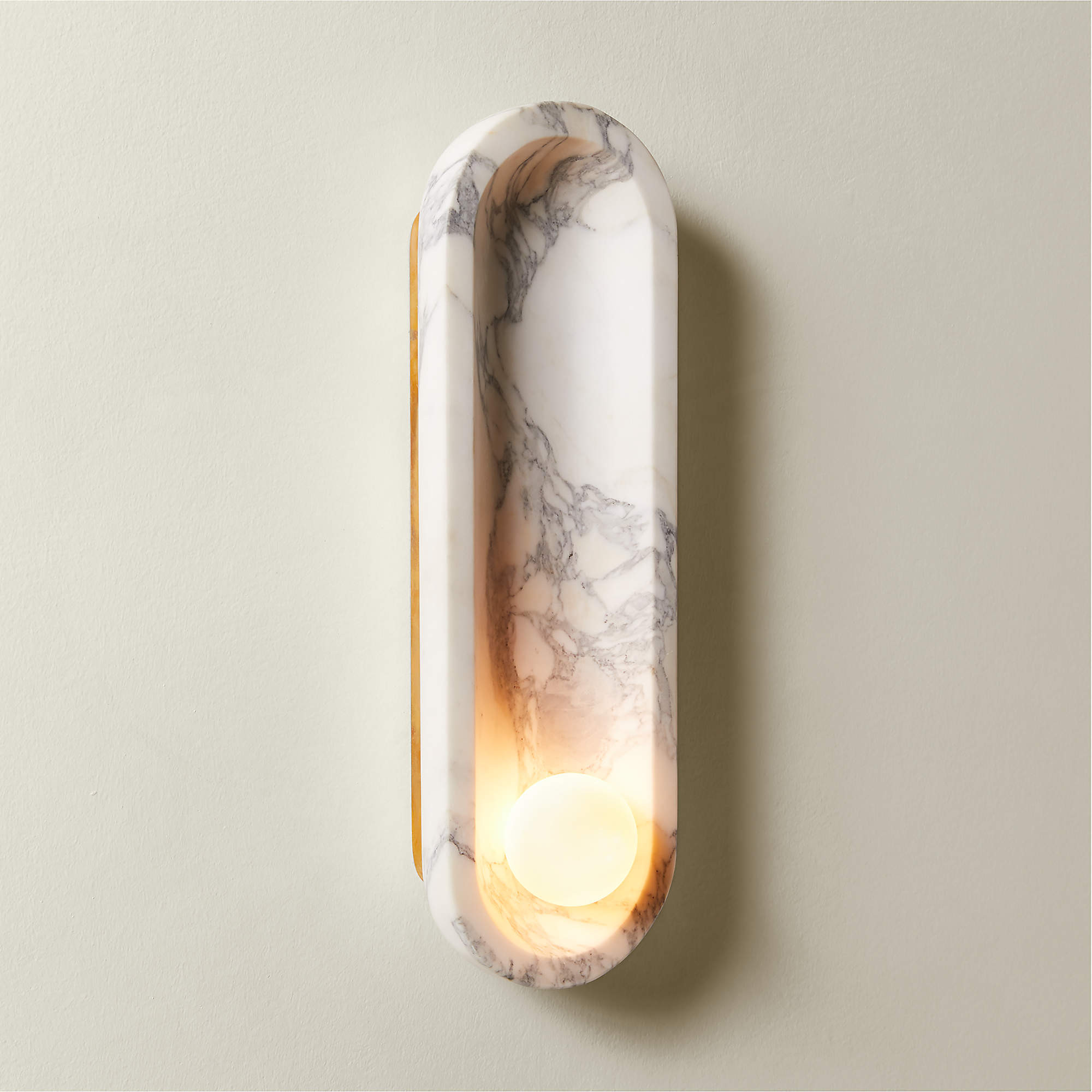 Roxane White Marble Wall Sconce by goop + Reviews | CB2 | CB2