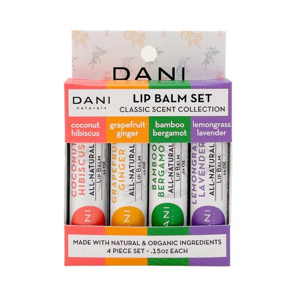 Lip Balm 4 Piece Set - Classic Scent Collection | DANI Naturals