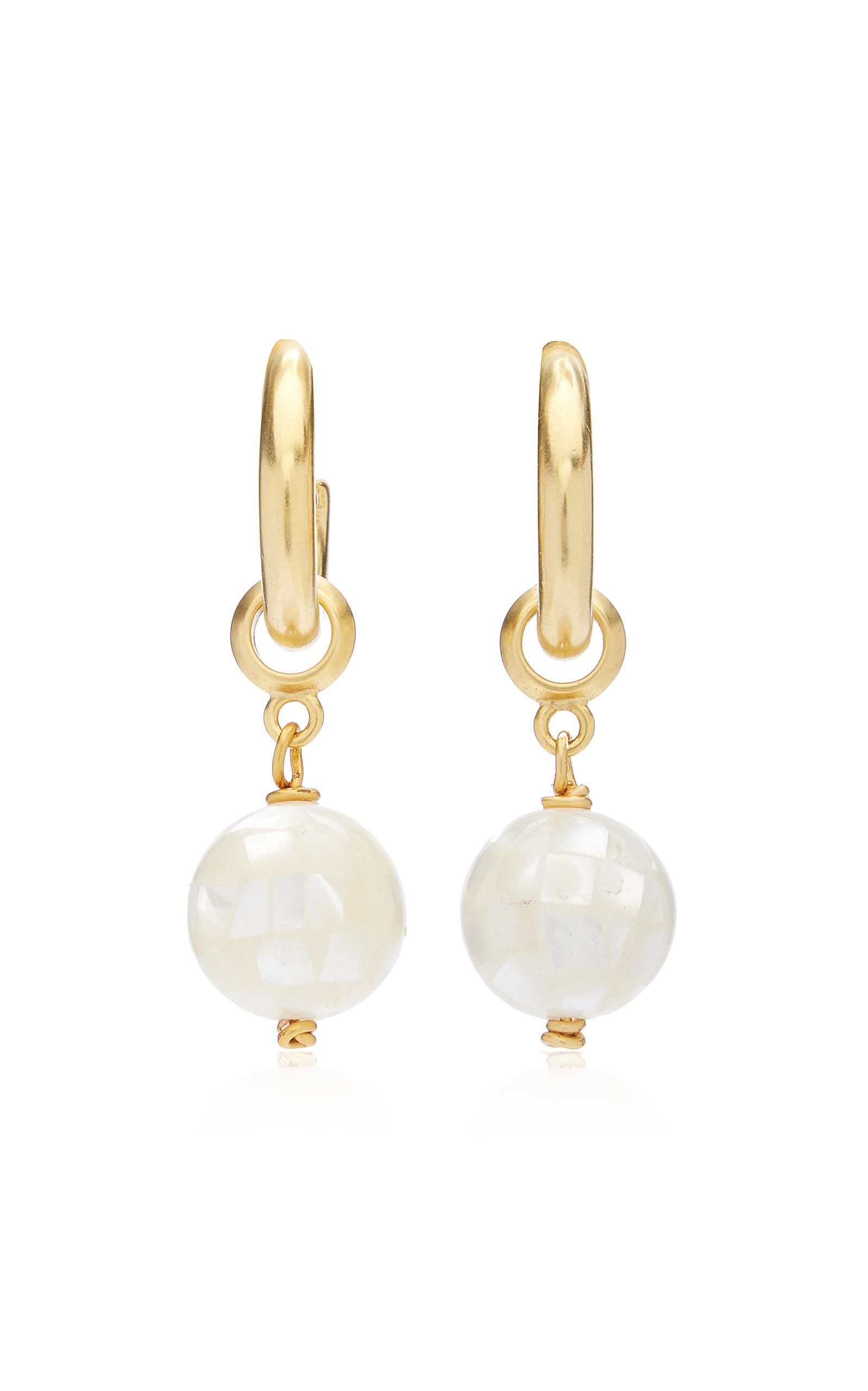 Tinsel Gold-Plated Pearl Earrings | Moda Operandi (Global)