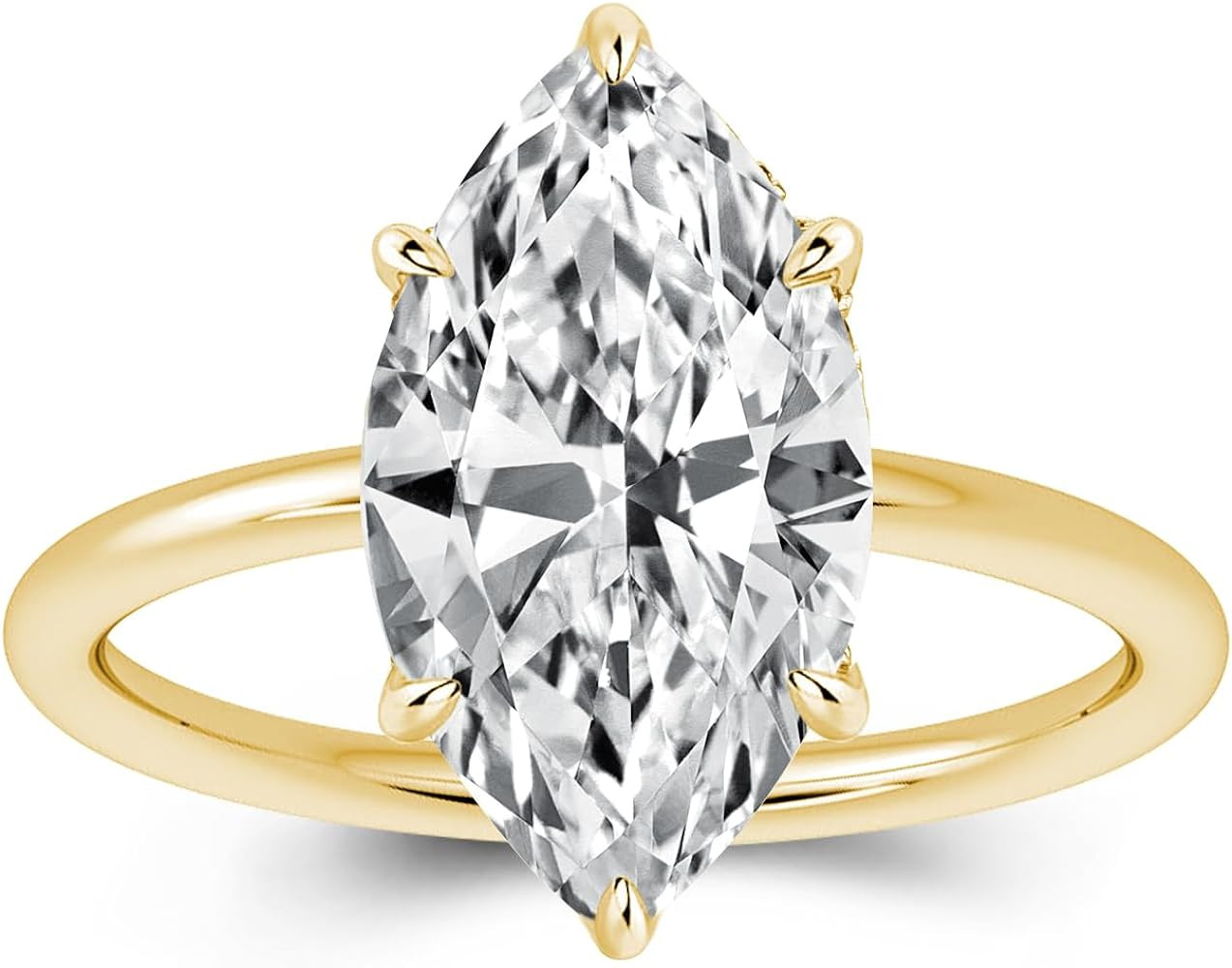 RODIFFY 3.5CT Marquise Cut Engagement Ring, AAAAA Grade Cubic Zirconia Promise Ring for Women, S9... | Amazon (US)