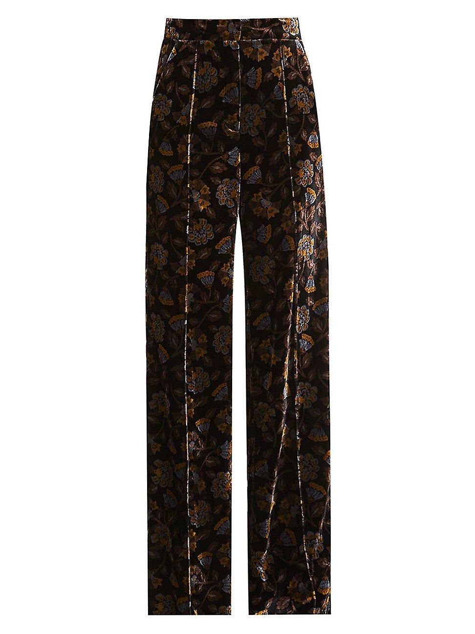 Edia Floral-Print Velvet Pants | Saks Fifth Avenue