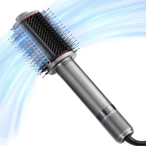 TYMO 4.0 Hair Blow Dryer Brush - Lightweight 3X Faster Drying 5-in-1 Ionic Blowout Hair Dryer Brush Adds Shine, Volume & Fullness for Smooth, Anti-Frizz Straight, Curl & Blowout Styles, Metal Grey | Amazon (US)