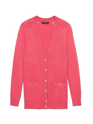 Banana Republic Womens Italian Superloft Boyfriend Cardigan Coral Size L | Banana Republic US