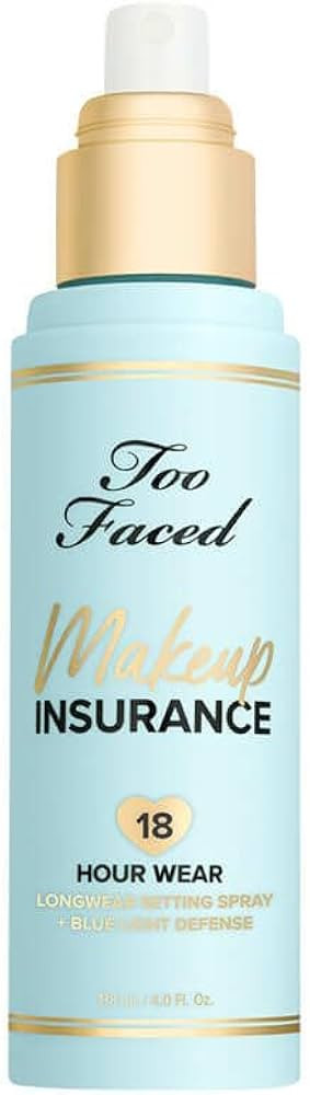 Too Faced Makeup Insurance Setting Spray | Hydrating, Long Lasting, Vegan + Cruelty Free, 3.99 fl... | Amazon (US)