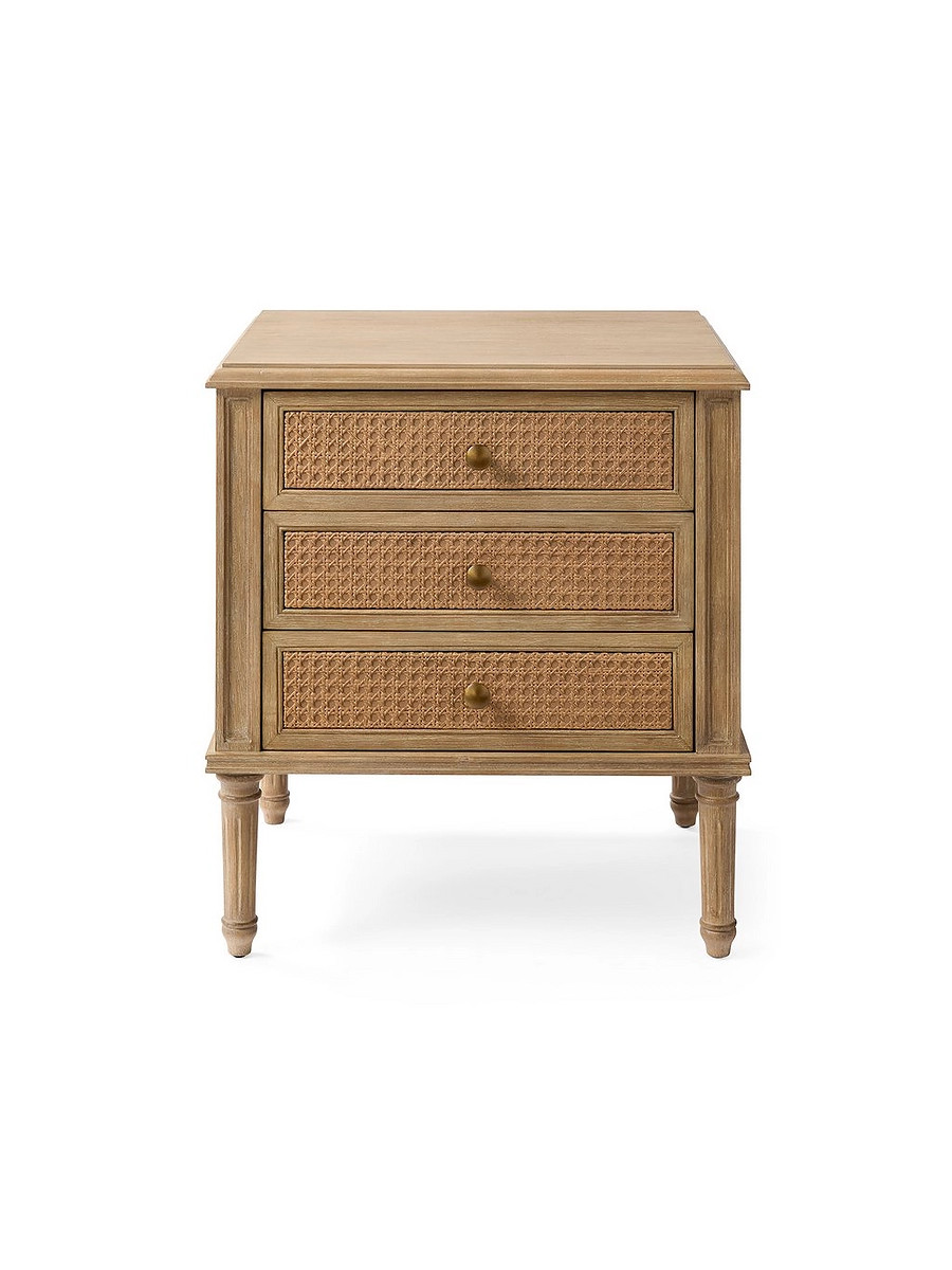 Harbour Cane 3-Drawer Nightstand | Serena and Lily