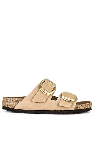 Arizona Big Buckle Sandal in Sandcastle Nubuck | Revolve Clothing (Global)