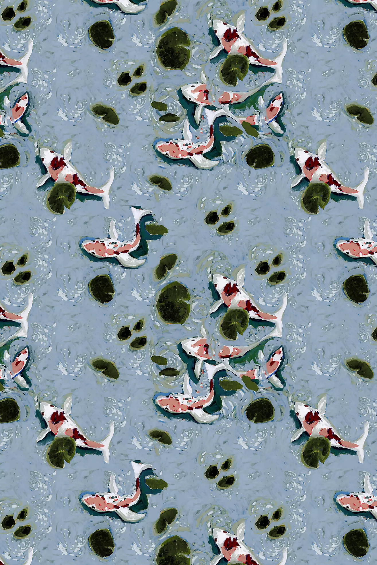 Jordan Connelly Koi Fish Animal Wallpaper | Anthropologie (US)