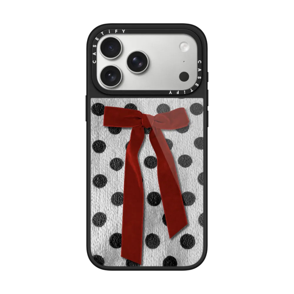 Knitted Polka Dot with Ribbon | CASETiFY (Global)