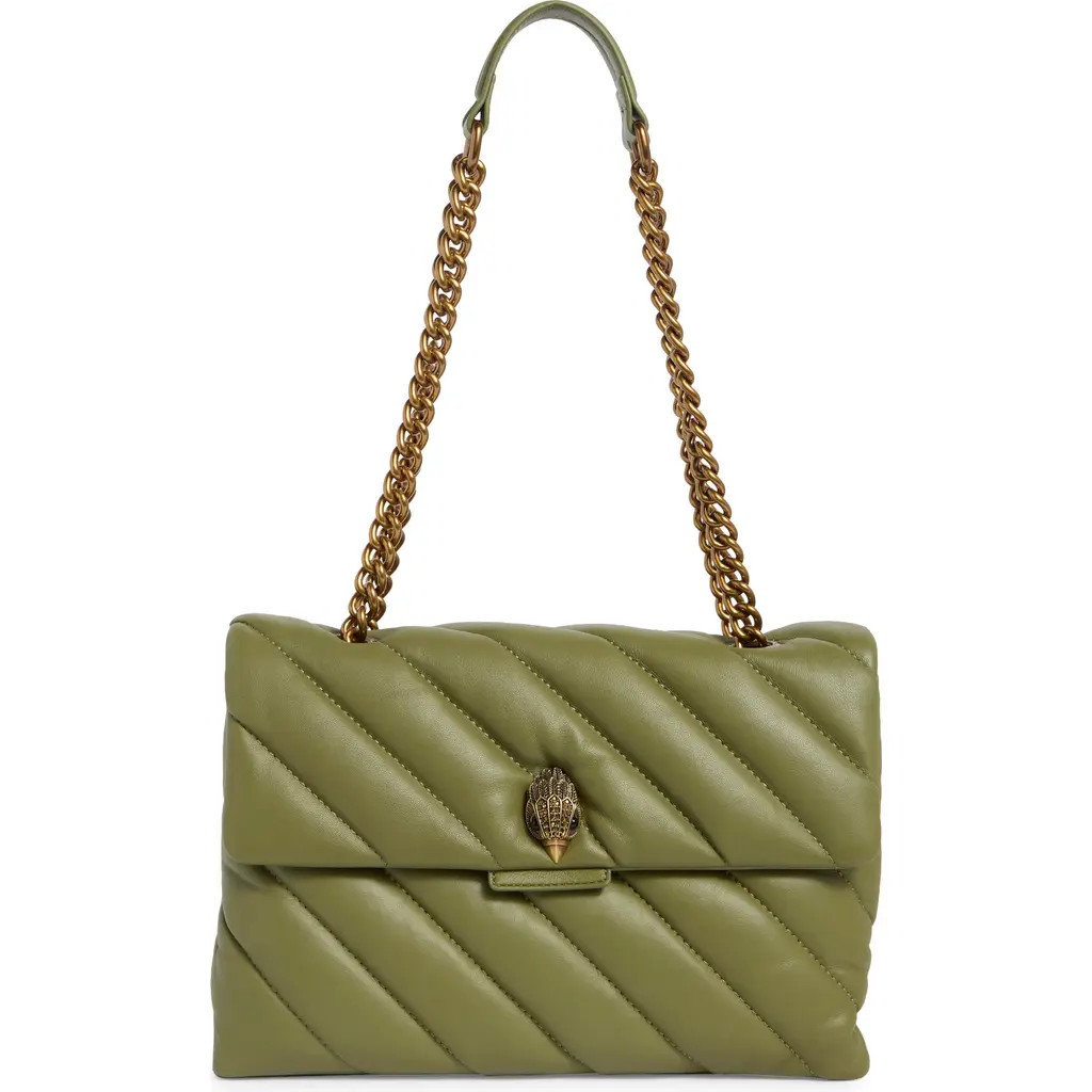 Kurt Geiger London Soho Large Leather Bag in Medium Green at Nordstrom Rack | Nordstrom Rack