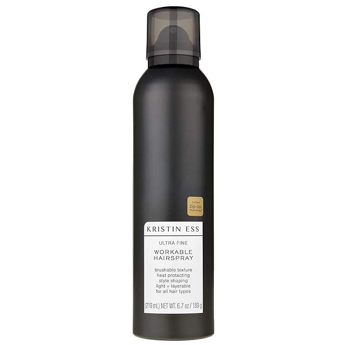 Kristin Ess Ultra Fine Professional Hairspray + Heat Protectant for Hair - Lightweight Hold for W... | Amazon (US)
