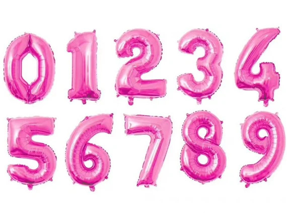 SELECT 32" PINK Number balloons birthday party theme decoration supplies 30 40 50 60 over the hil... | Etsy (US)