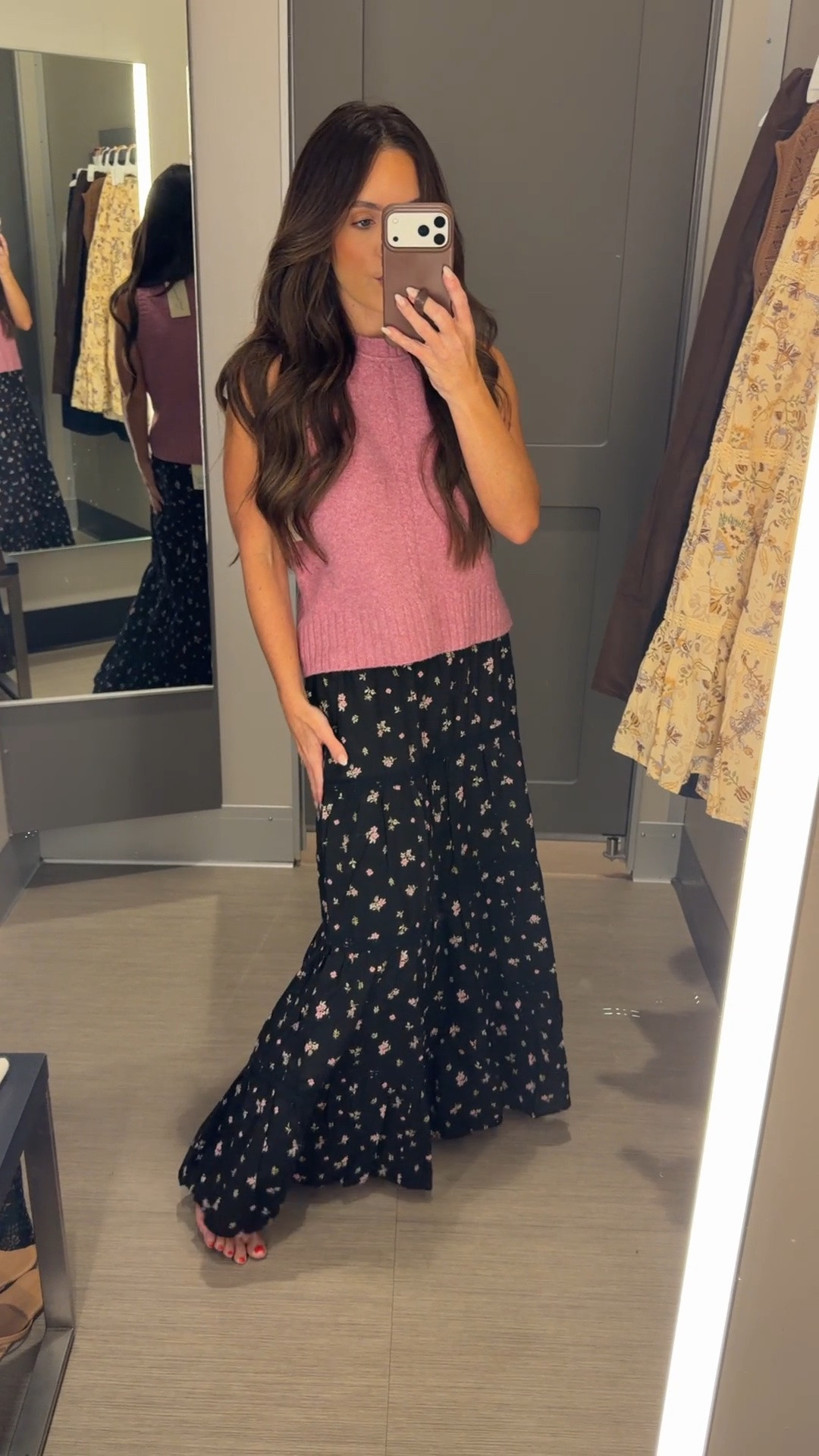 This Target look is giving the prettiest early fall mix 🍂 The soft pink knit top paired with the dark floral maxi skirt is feminine, easy, and perfect for transitioning seasons. I’d add tall brown boots as the weather cools down. Wearing a small in both pieces.

Target fall outfit, Target women’s fashion, pink knit top, floral maxi skirt, fall skirt outfit, transitional fall style, feminine fall outfit, affordable fall fashion, Target outfit ideas, tall brown boots outfit, fall 2026 fashion, petite friendly outfit

#LTKootd #LTKSeasonal #LTKSaleAlert