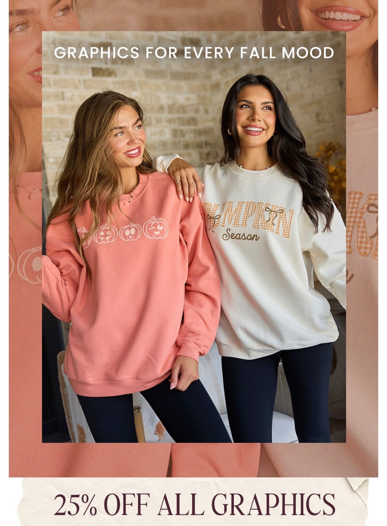 25% OFF ALL GRAPHICS from Pink Lily. 




Fall sweatshirts, fall tops, fall graphics, pink lily fall fashion

#LTKSeasonal #LTKSaleAlert #LTKootd