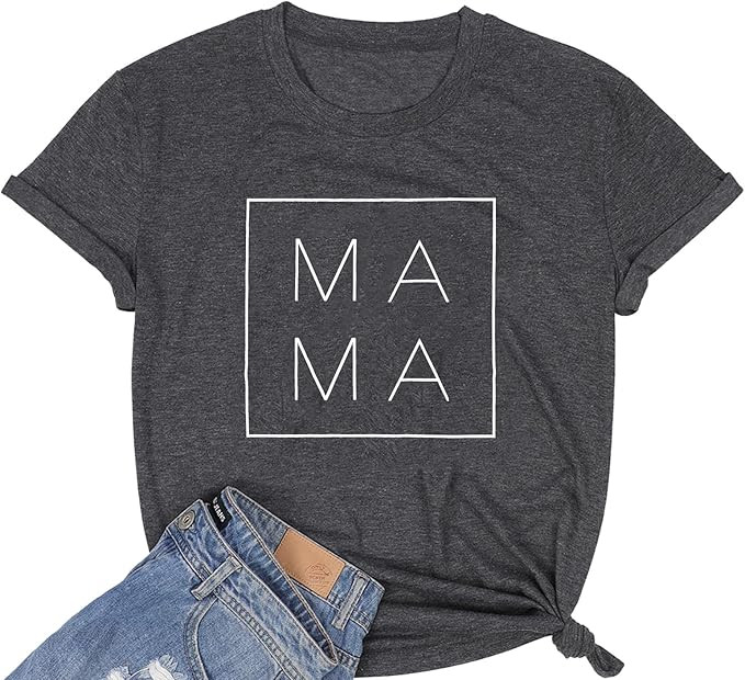 Tie Dye Shirt Women Mom Life Tshirts Mama Letter Printed Clothes Casual Short Sleeve Tees Tops | Amazon (US)