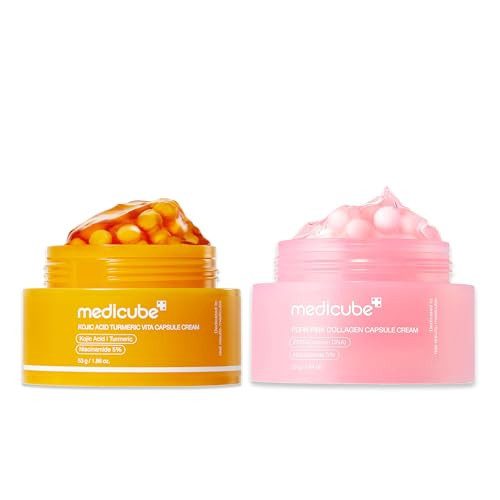 medicube Tone-Refining Capsule Cream Duo: Kojic Acid Turmeric and PDRN Capsule Cream | Trending Ingredients for Uneven Skin Tone & Texture | Tone-Refining and Firming Moisturizer Set | Amazon (US)